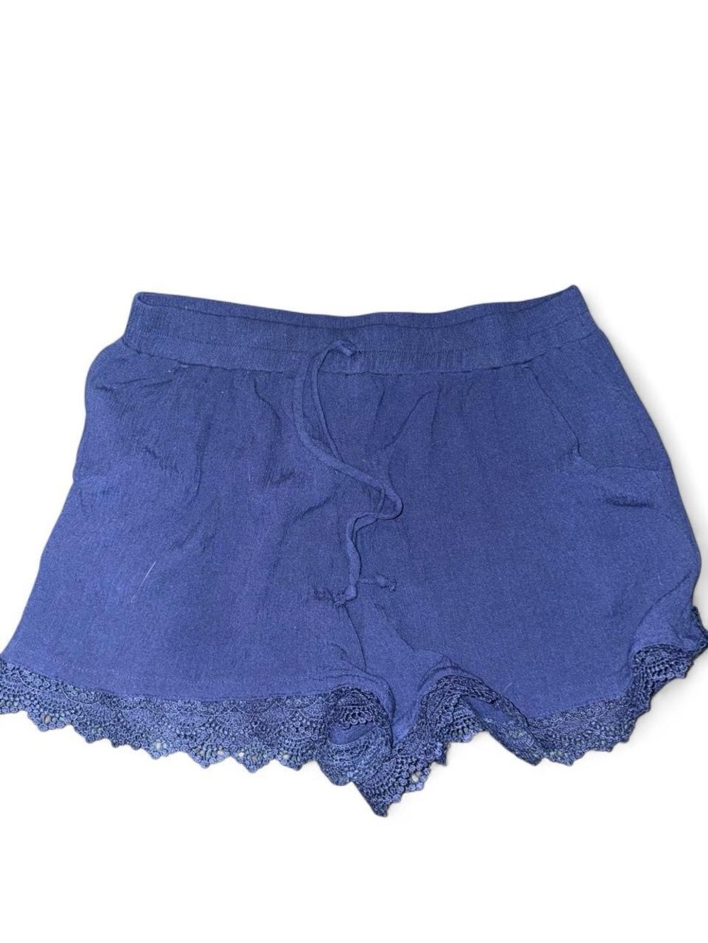 Kingston Navy Lace-Trim Lounge Shorts
